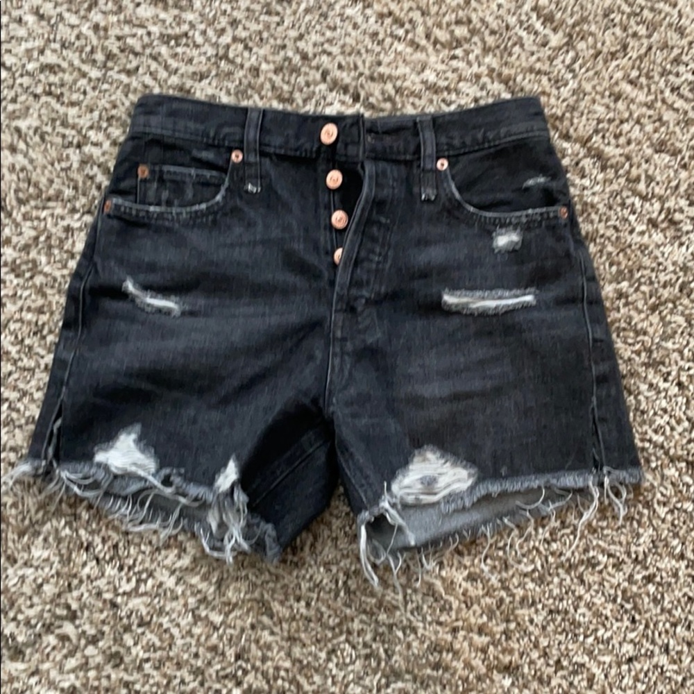 NWOT Free People black denim shorts
